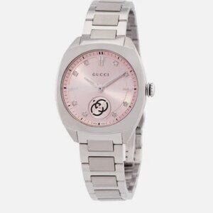 Gucci Interlocking G Quartz Pink Dial Ladies Watch